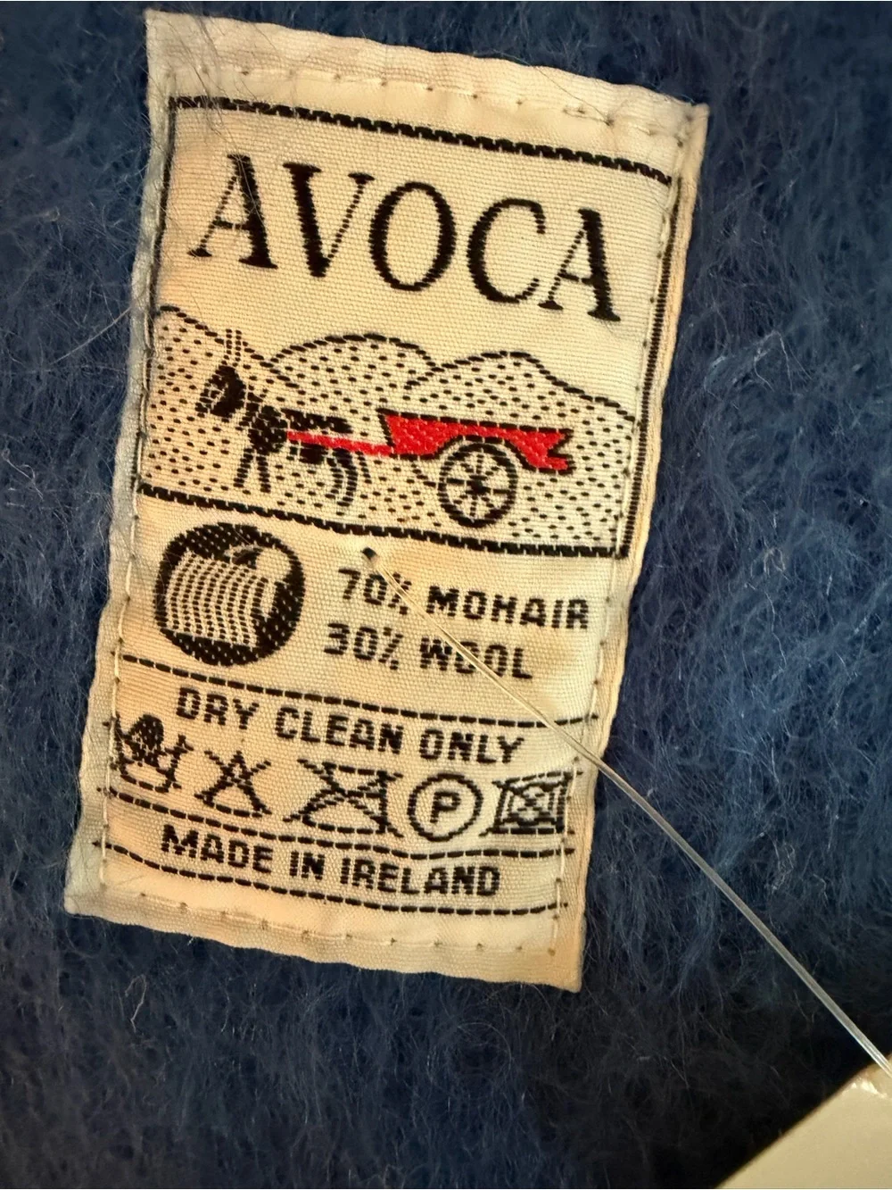 AVOCA (Ireland)Soft Plaid Mohair/wool Throw Blanket in Teal & Lavender